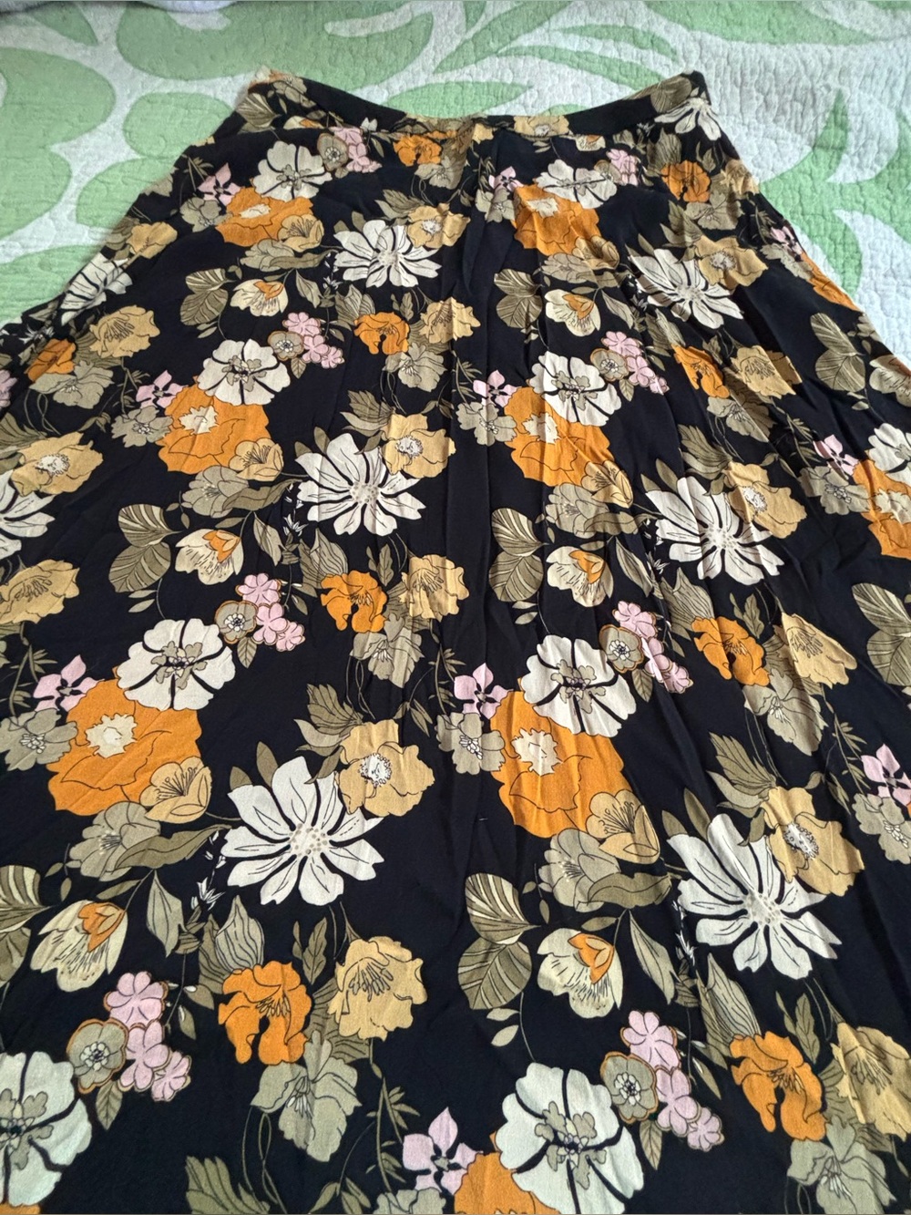 Natural Life Black Floral Maxi Skirt with Yellow & Cream Flowers - Picture 3 of 4